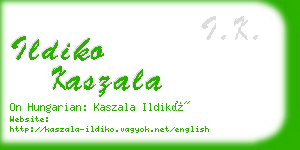 ildiko kaszala business card